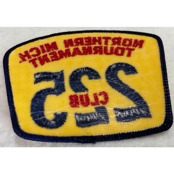 Northern Michigan Tournament Patch 225 Club Bowling Award Embroidered - Picture 2 of 4